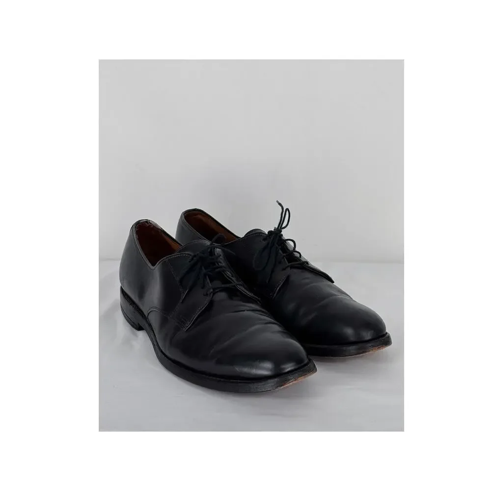 Allen Edmonds Bristol Black Leather Plain Toe Derby Dress Shoes Mens Size 12